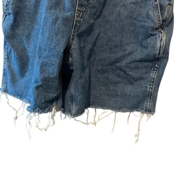 GAP DENIM 90’s Y2k Slouchy shorta medium wash overall shorts size Large denim ov - Picture 8 of 16